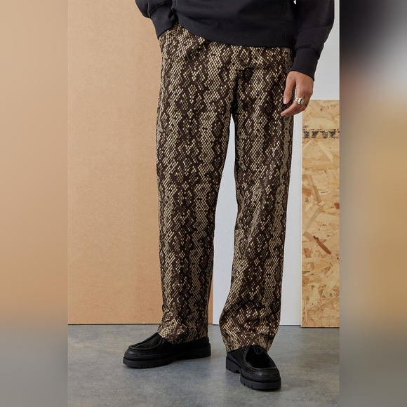 Dickies 874 Snake Print Camden Pants Snakeskin Trousers Jeans Brown Workwear - Picture 4 of 15